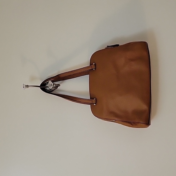 GUESS Camel Brown Three Compartment Dome Tote Satchel - Picture 4 of 9